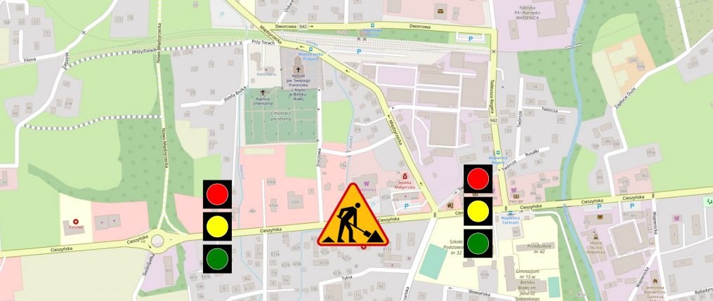 Drogowcy wchodzą na ul. Cieszyńską