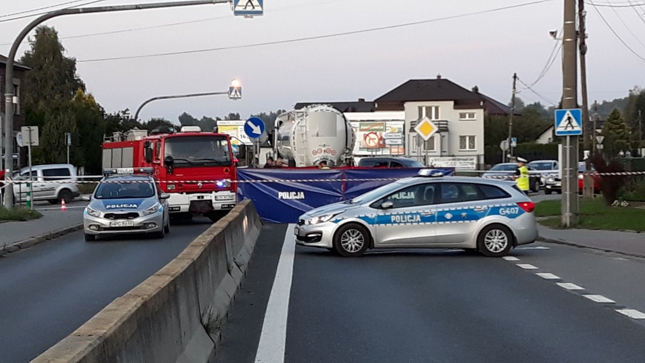 Wypadek śmiertelny. Zginął rowerzysta