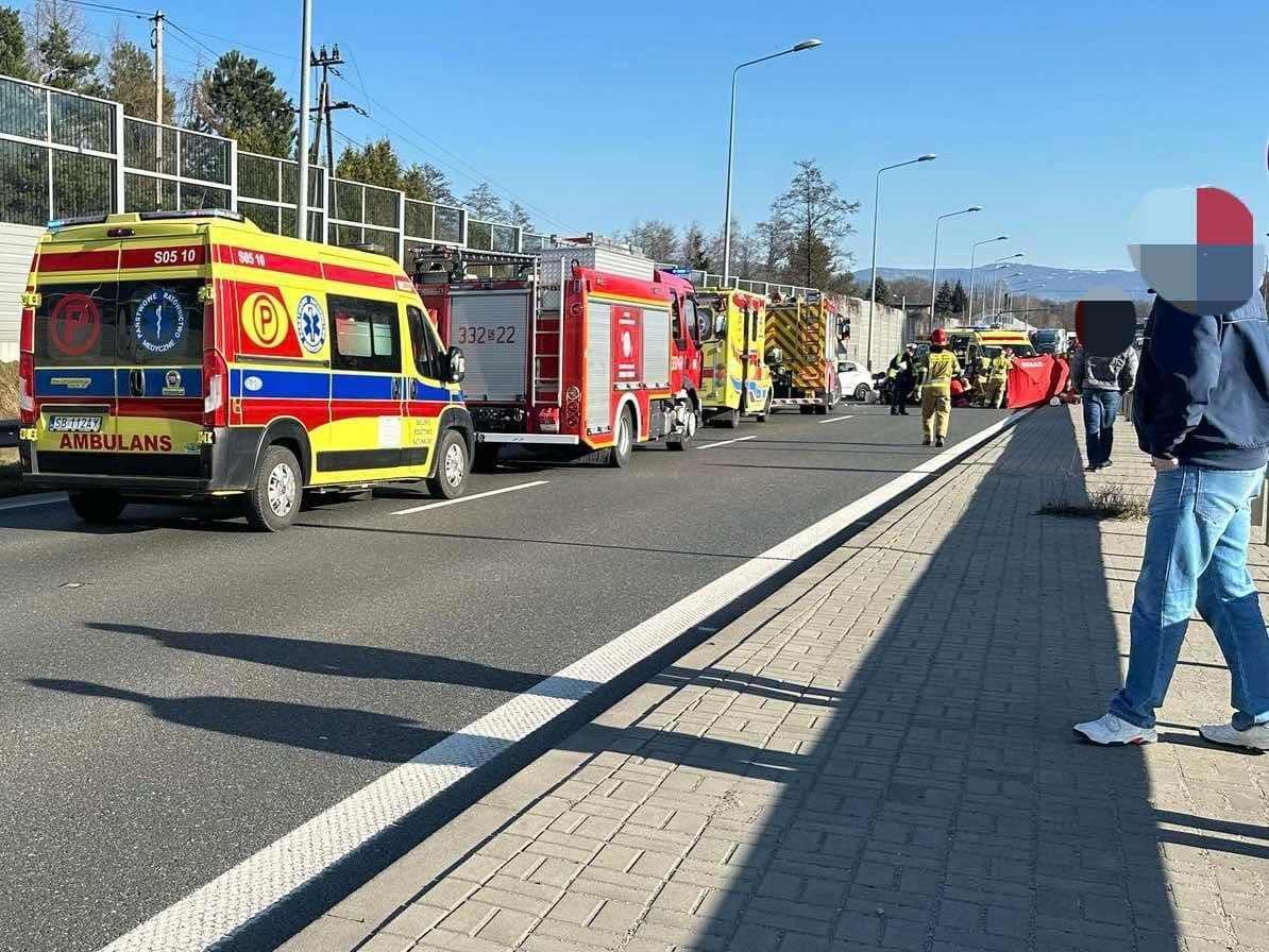 Czechowice-Dziedzice: Poważny wypadek na DK1. Niestety śmiertelny...