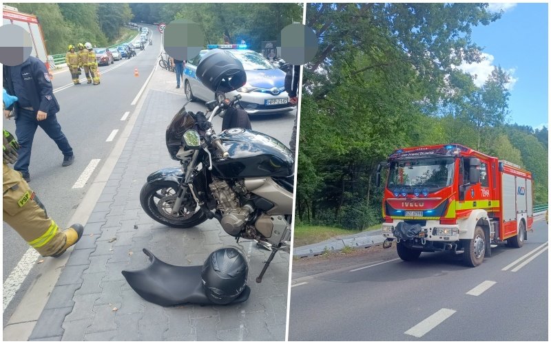 Zderzenie Motocyklistów Na Wilczym Jarze. Jeden Trafił Do Szpitala. Aktualizacja