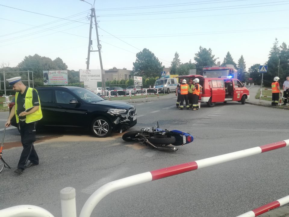 Motocyklista trafił do szpitala AKTUALIZACJA