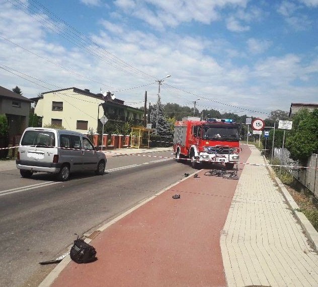 Poważnie ranny rowerzysta. Lądował LPR