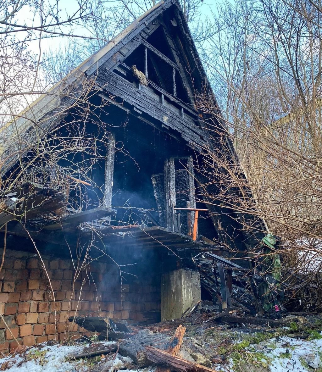 Palił się domek letniskowy