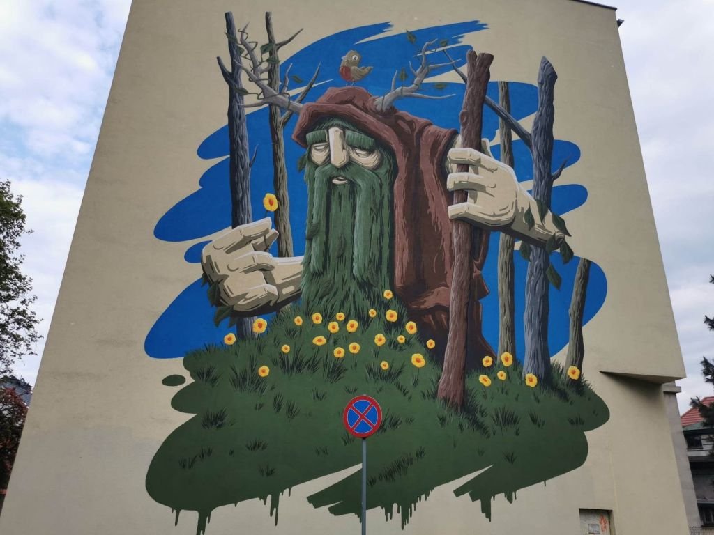 Na ścianę "powrócił" mural. Tym razem to "Borowy"