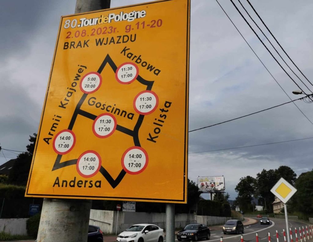 Utrudnienia w związku z Tour de Pologne