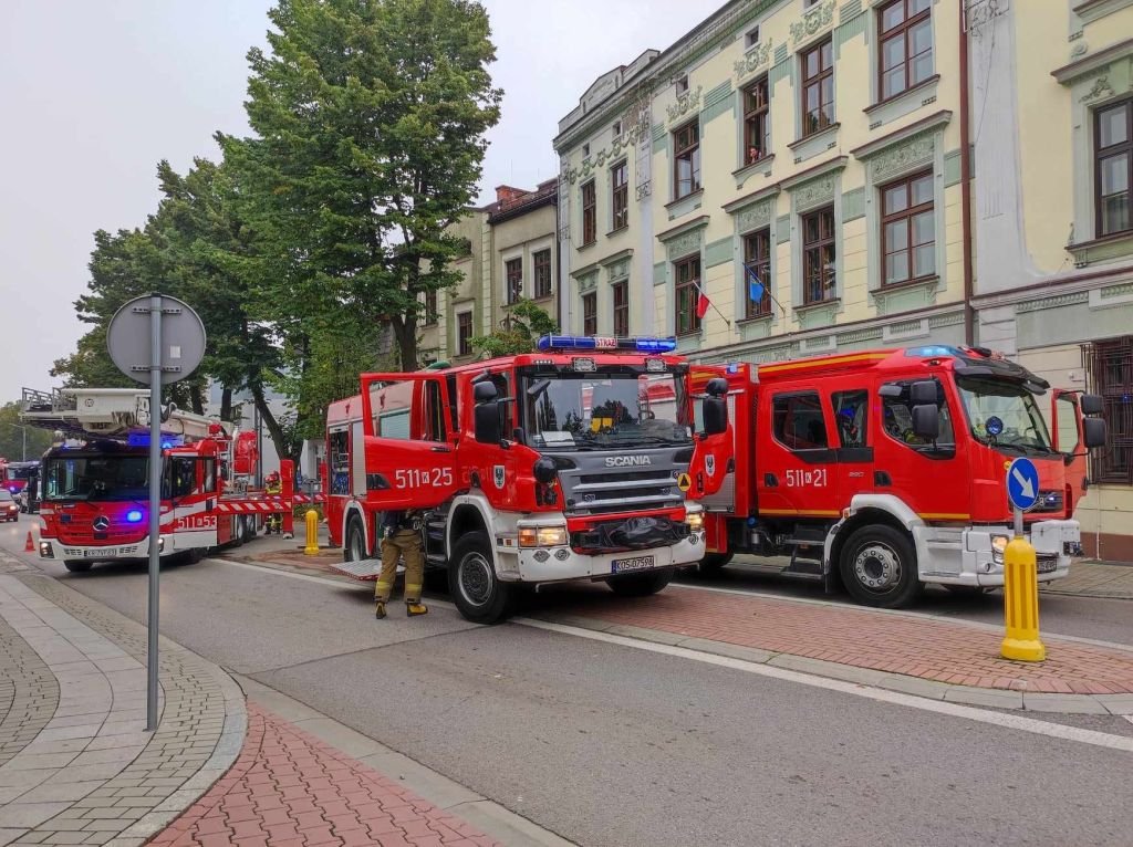 Pożar w urzędzie miasta