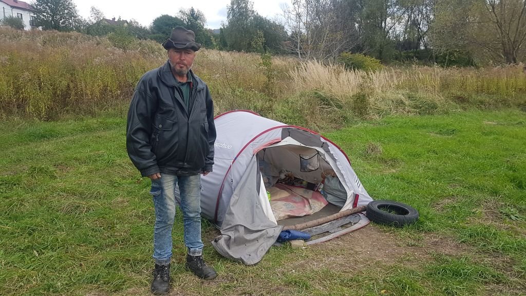 Kowboj pod namiotem