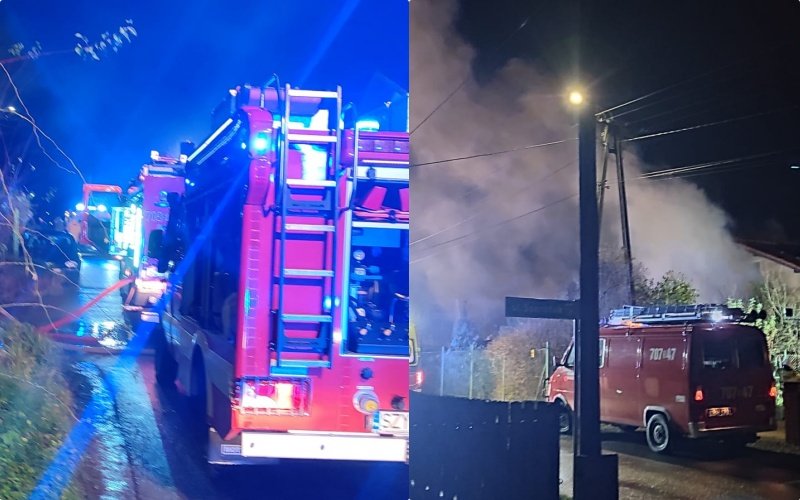 Budynek zajął się od płonącego garażu