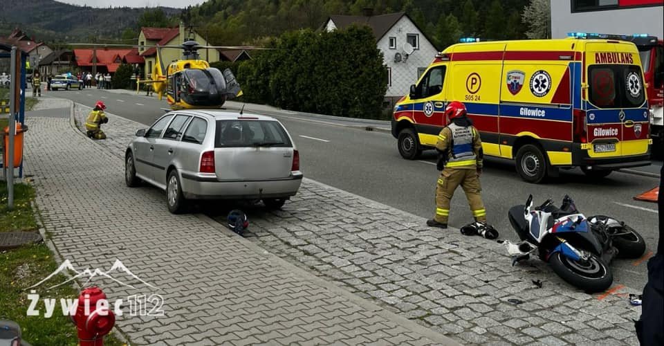 Zderzenie Motocyklistów. Przyleciał Lpr