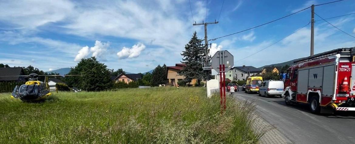 Wypadek przy pracach na wysokości. Wezwali LPR