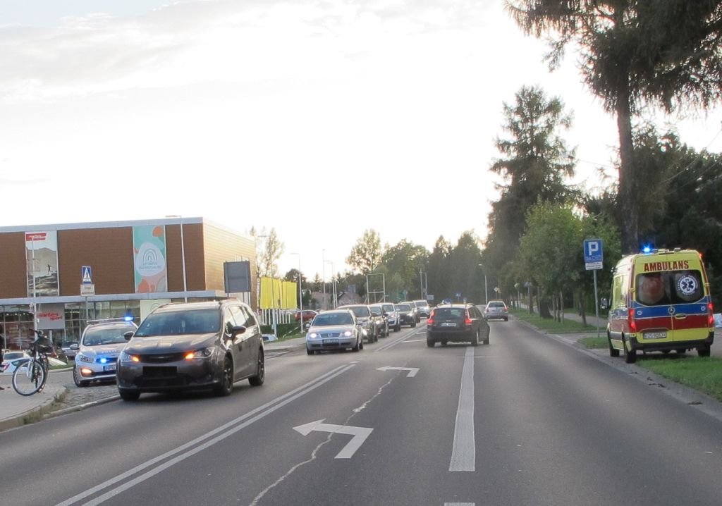 Potrącenie rowerzystki