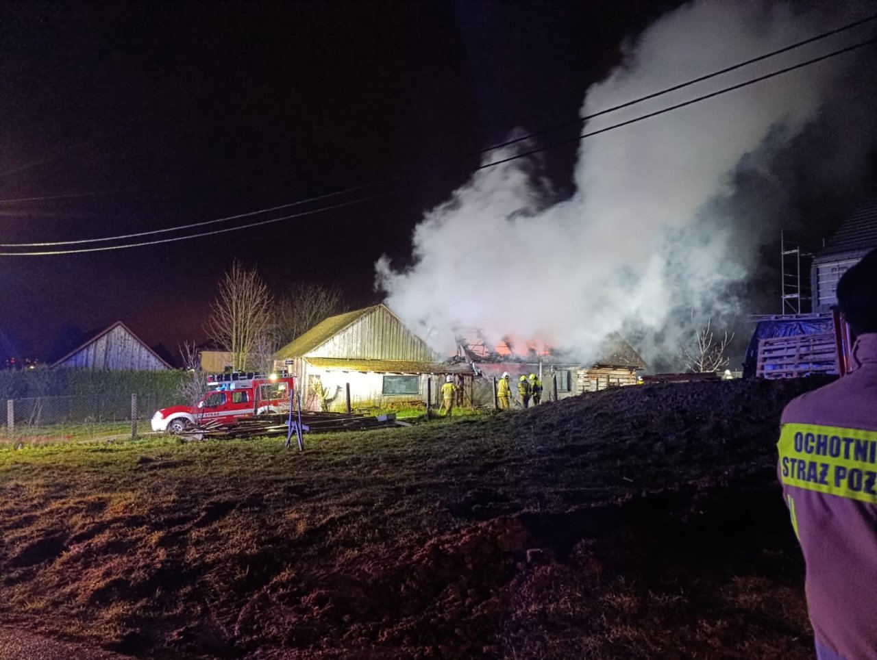 Nocna akcja strażaków