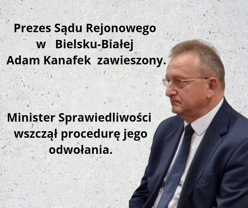 Prezes sądu w Bielsku-Białej zawieszony