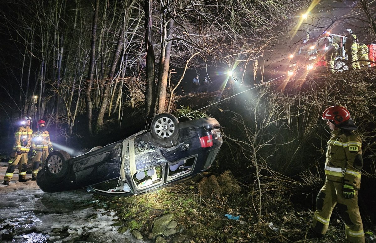Nielegalny Wyścig Zakończony Dachowaniem? Dwa Auta Rozbite - Dwaj Pijani Kierowcy