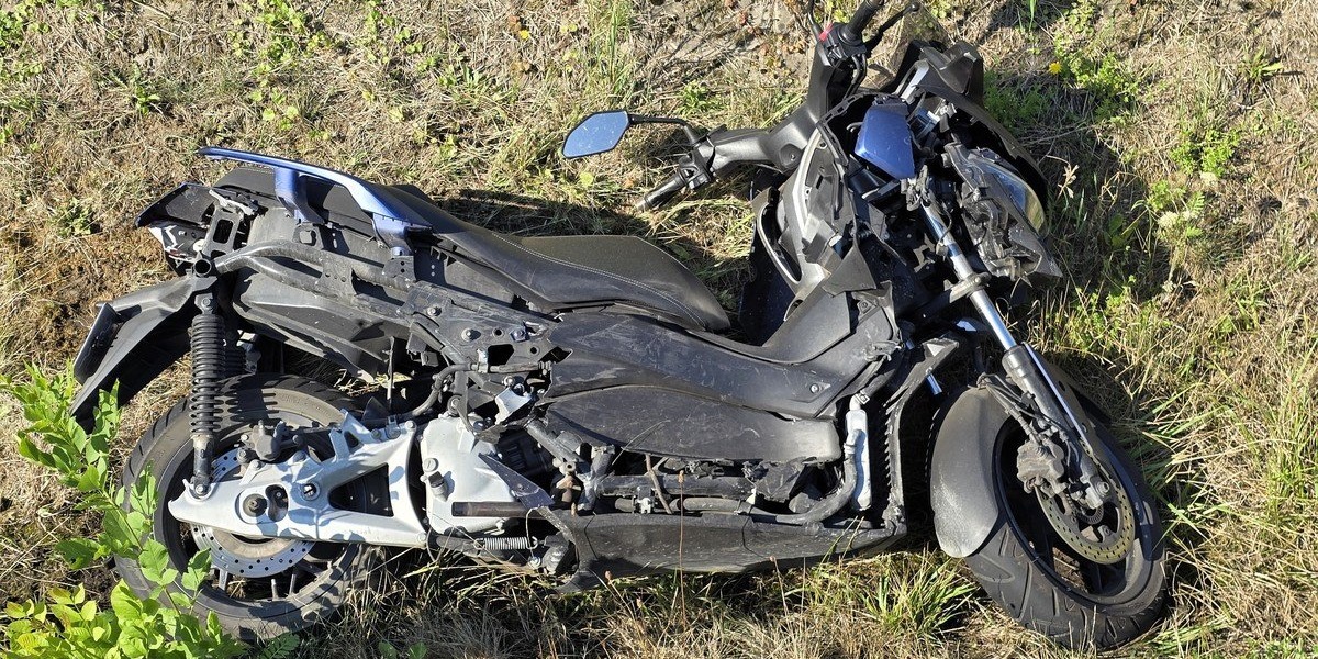 Wypadek Motocyklisty. 17-Latek Zderzył Się Z Ciężarówką