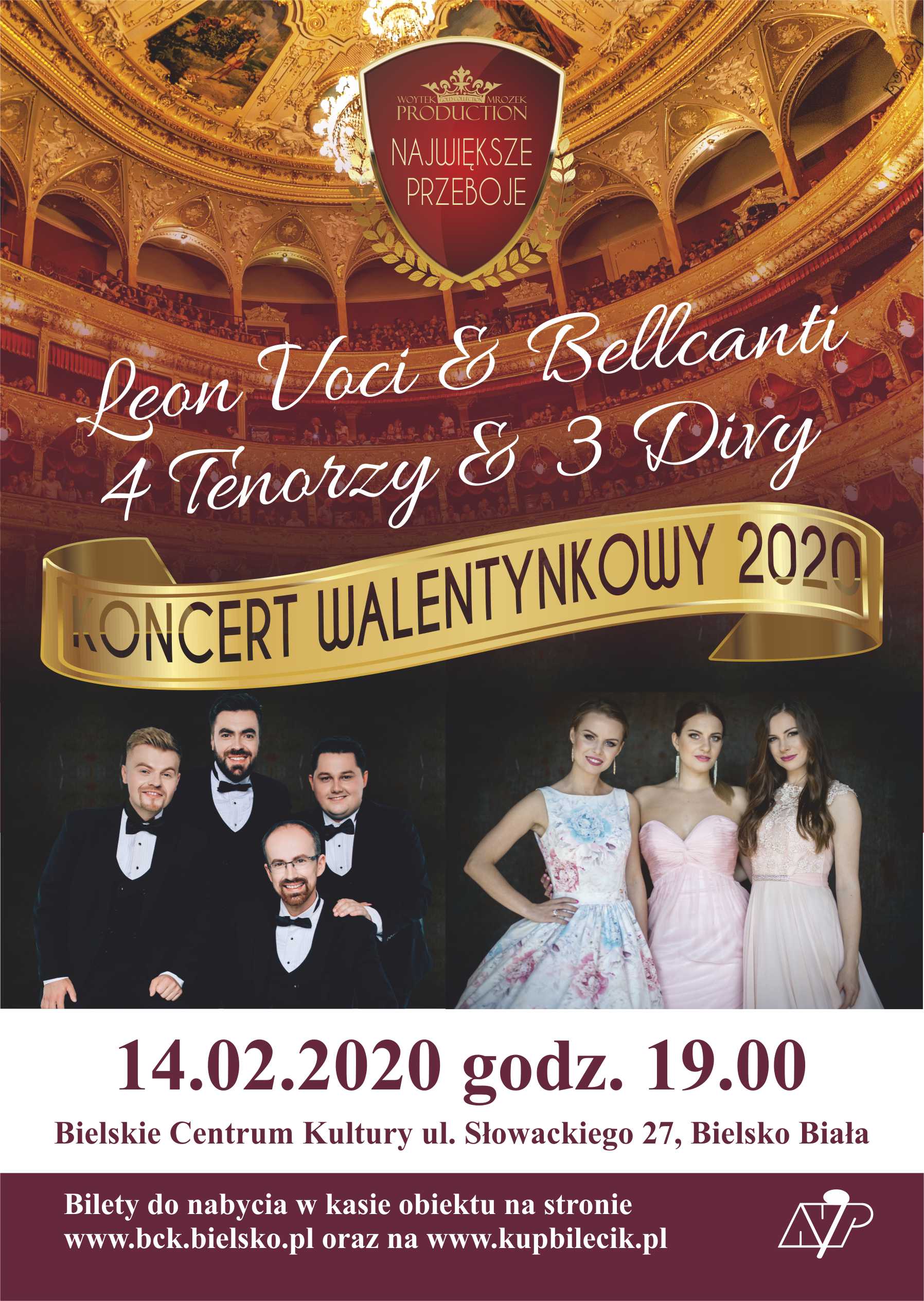 Ekskluzywny Koncert Walentynkowy 2020 - 7 Wspaniałych Leonvoci & Bellcanti Wm Ensemble
