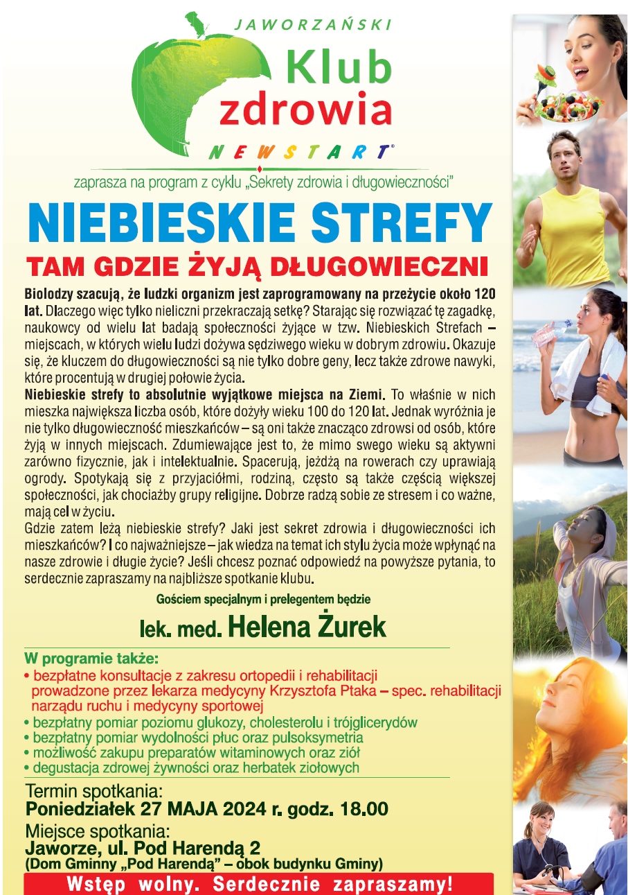 Niebieskie Strefy - Klub Zdrowia Newstart
