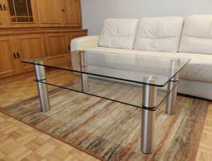Stolik szklany 75 x 120, wysokość 48 cm
