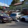 Kraksa na Hałcnowskiej z udziałem czterech aut