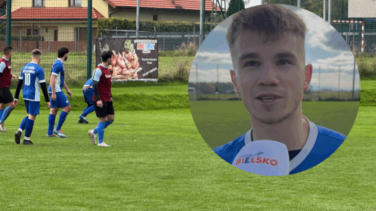 Adam Lebioda po meczu z LKS-em 99 Pruchna, Strażak Pielgrzymowice