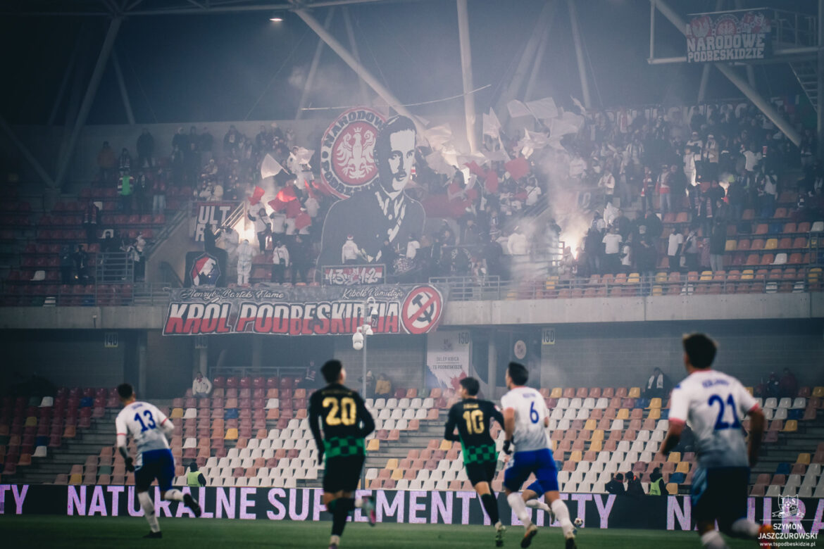 kibice TS Podbeskidzie Bielsko-Biała oprawa