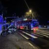 Nocna kolizja autobusu z osobówką. Utrudnienia trwały blisko dwie godziny