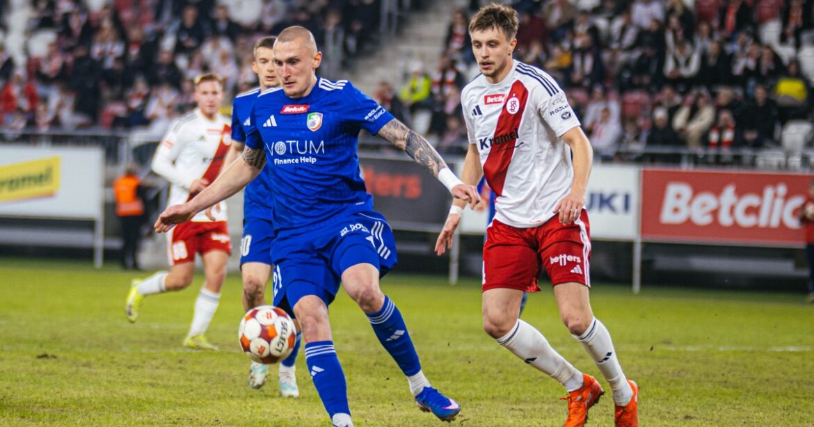 Daniel Stanclik w meczu z rezerwami ŁKS Łódź