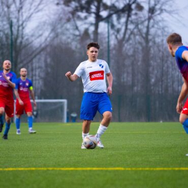 Kacper Rusin w meczu Zapora-Międzybrodzie