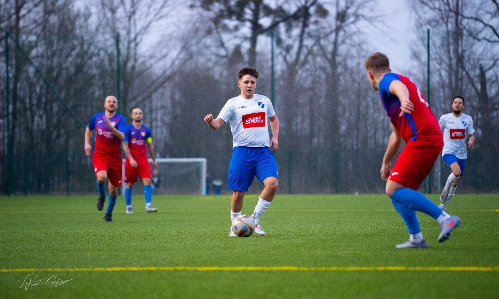 Kacper Rusin w meczu Zapora-Międzybrodzie