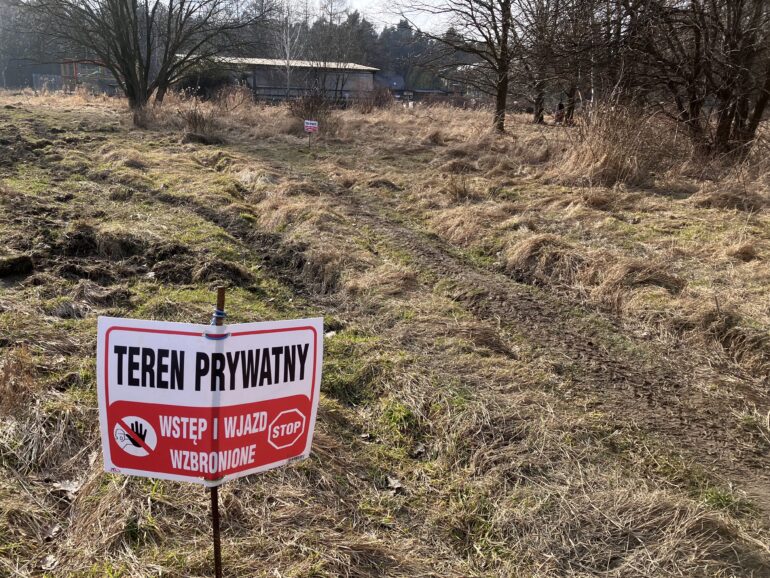 teren prywatny Błonia cmentarz Wolak Bielsko-Biała