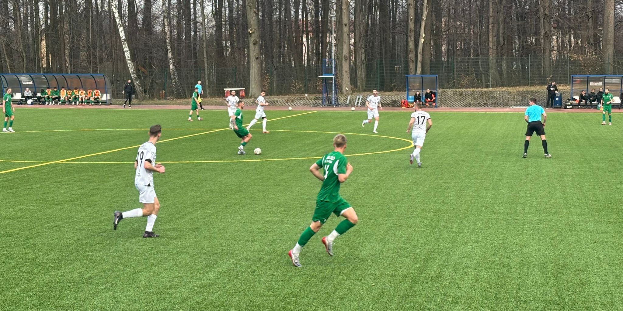 Zawodnicy rezerw Rekordu w meczu z MRKS Czechowice Dziedzice