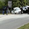 Zderzenie Volvo i Audi w Jaworzu. Jedna osoba trafiła do szpitala