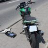 Motocyklista w szpitalu po zderzeniu z lawetą w Oświęcimiu
