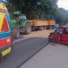 Cztery osoby ranne po zderzeniu z ciągnikiem. Na miejsce wezwano śmigłowiec LPR
