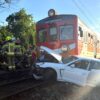 Porsche zderzyło się z pociągiem w Bulowicach