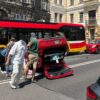 Dachowanie w centrum Bielska-Białej. Trwa akcja służb