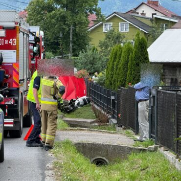 ul. Lipowska Lipowa wypadek motocyklisty