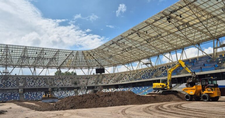 Stadion Miejski Bielsko-Biała wymiana murawy
