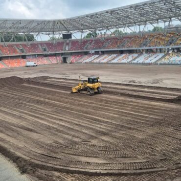 Stadion Miejski Bielsko-Biała wymiana murawy