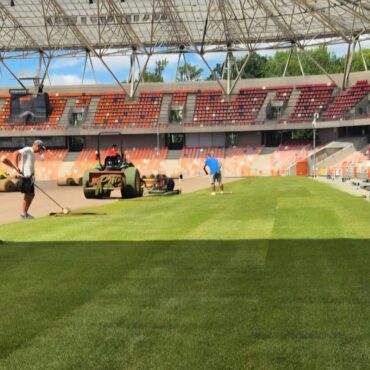 Stadion Miejski w Bielsku-Białej, wymiana murawy