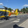Czołowe zderzenie motocykla z samochodem. Lądował śmigłowiec LPR AKTUALIZACJA