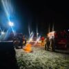 Woda odcięła im drogę. Nocna akcja ratunkowa