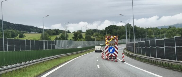 dylatacja zawężenie S1 Bielsko-Biała