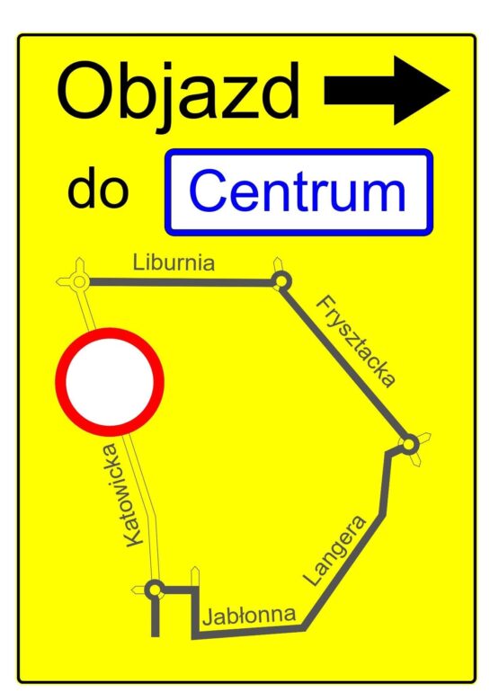 Objazd do centrum Cieszyna