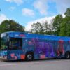 Trzecia odsłona artystycznego autobusu MZK. Gosiołki ruszyły w trasę po Bielsku-Białej.