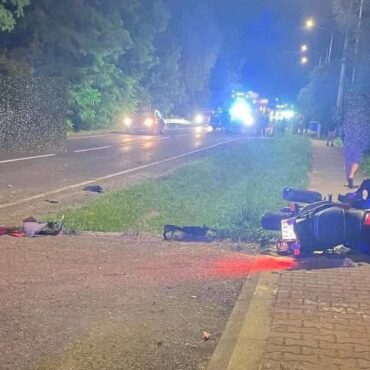 wypadek motocyklista Bulowice