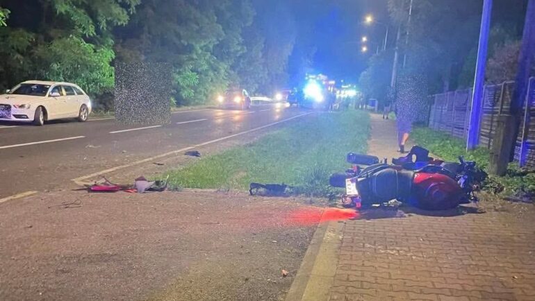 wypadek motocyklista Bulowice