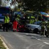 Zderzenie samochodu i motocyklisty. Droga była zablokowana