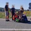 Jedna droga, kilka zdarzeń. Potrącona rowerzystka, motocyklistka w szpitalu