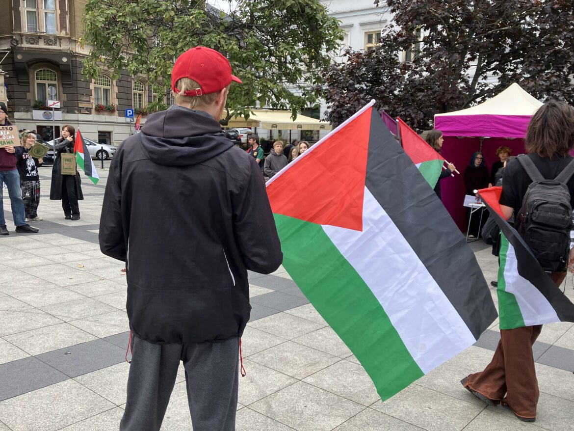 protest Palestyna pl. Chrobrego Razem